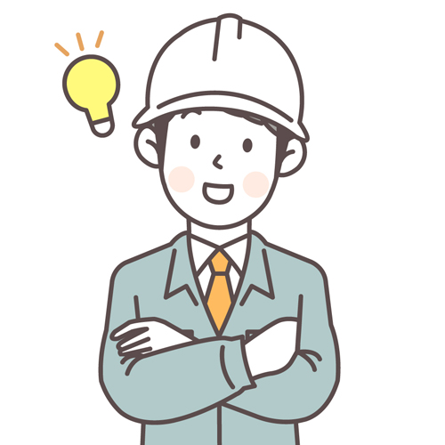 アイデアを思い付いた営業スタッフのイラスト
