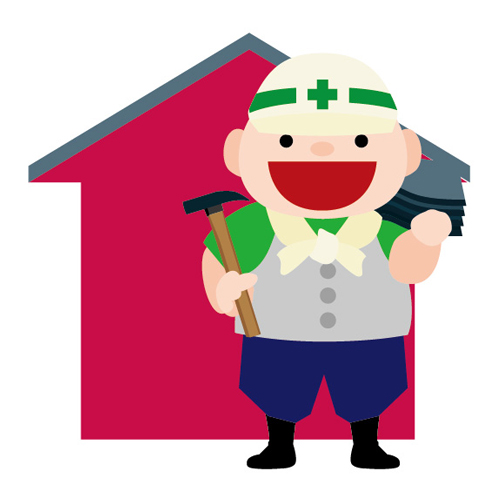 瓦職人のイラスト