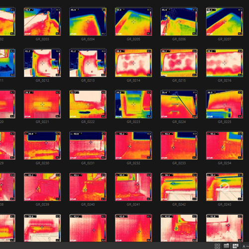赤外線サーモグラフィー抽出画像の一覧画像