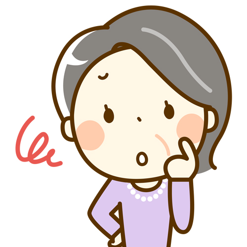 悩んでいる女性のイラスト