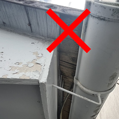 劣化した屋根下地