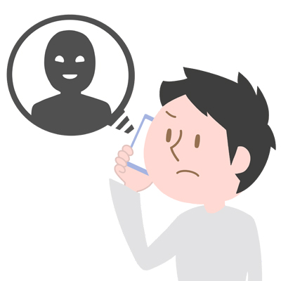 しつこい営業電話イラスト