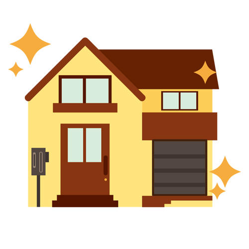 耐久性が向上した建物のイラスト