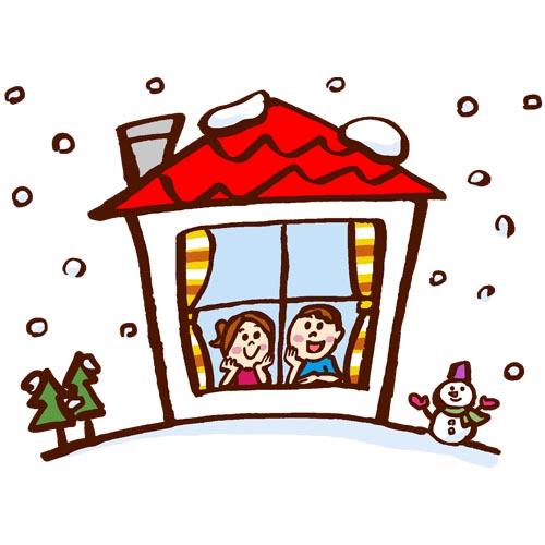 断熱している屋根のイラスト