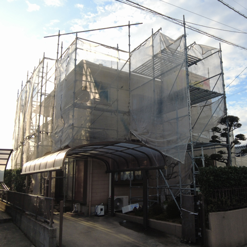 足場仮設工事の写真